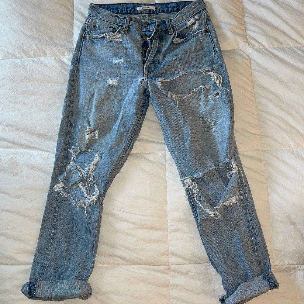 GRLFRND Distress Boyfriend Jeans